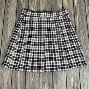 Joe Benbasset Women Skirt Pleated Plaid Mini‎ Skater Sz S Academic School Party